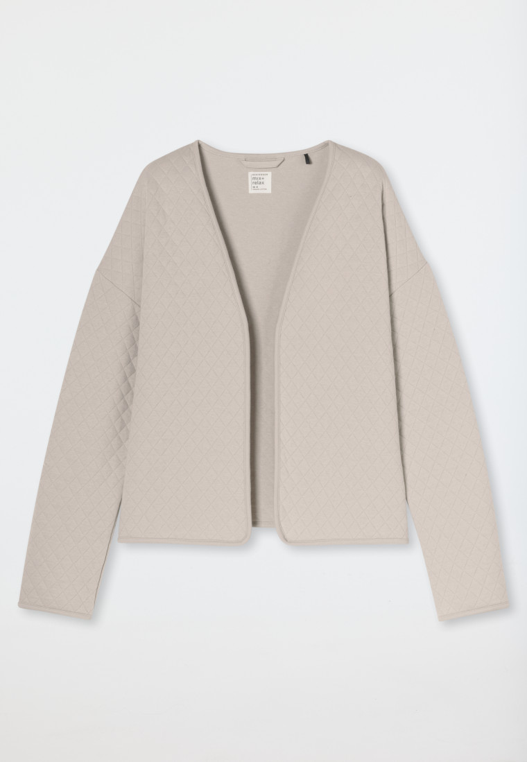 Jacke Jersey-Quiltstoff und Sweatware beige - Mix+Relax