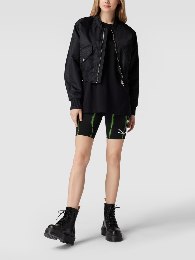Sweatshorts mit Streifenmuster in grün