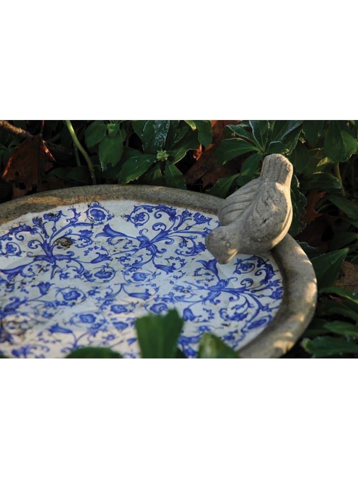 Esschert Design Vogeltränke in blau/weiß günstig kaufen onesize