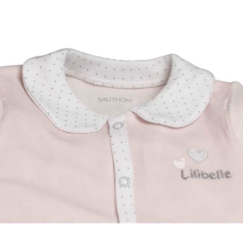 Pyjama velours col claudine Lilibelle