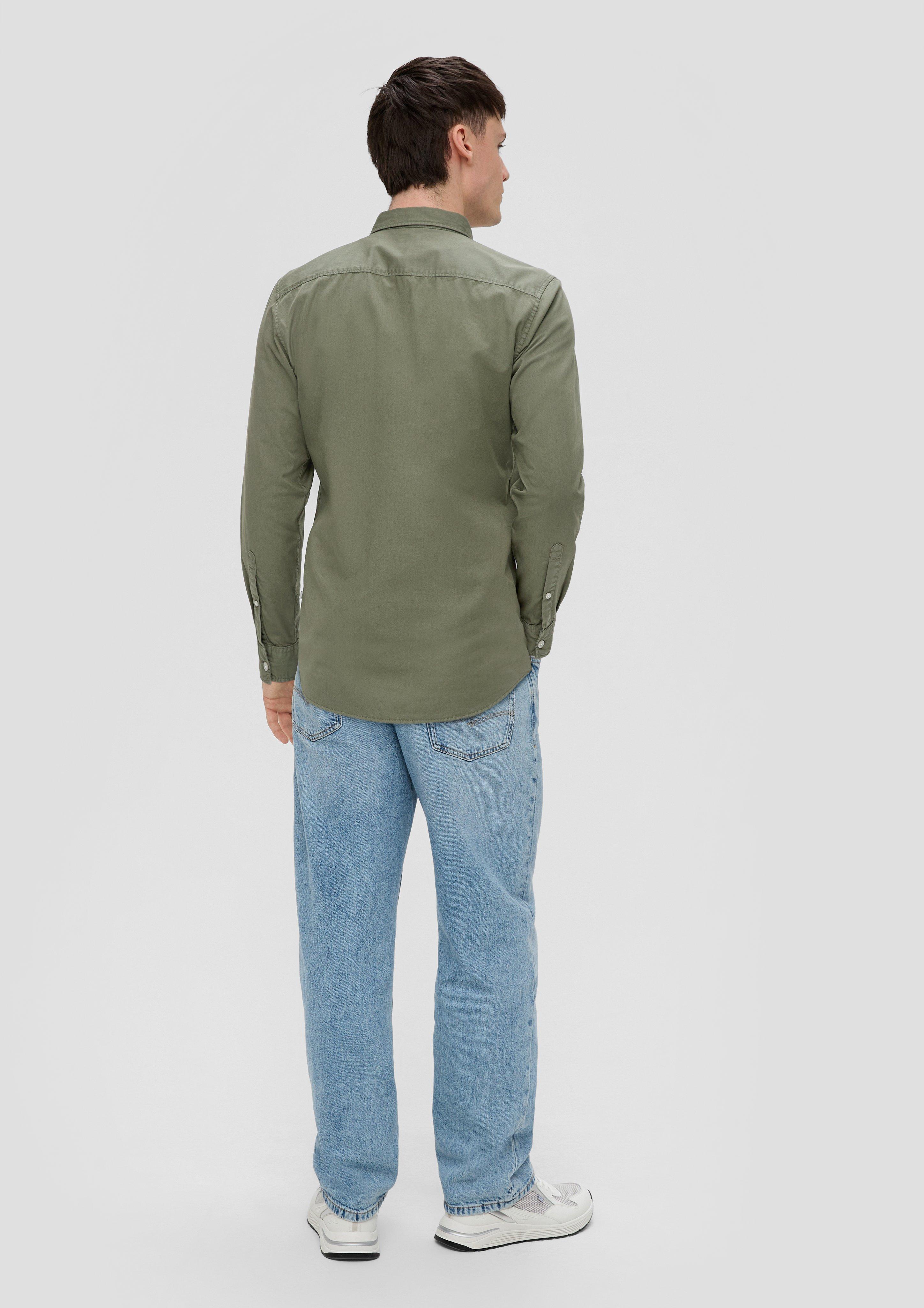 Langarmhemd aus Twill  2140793-7380