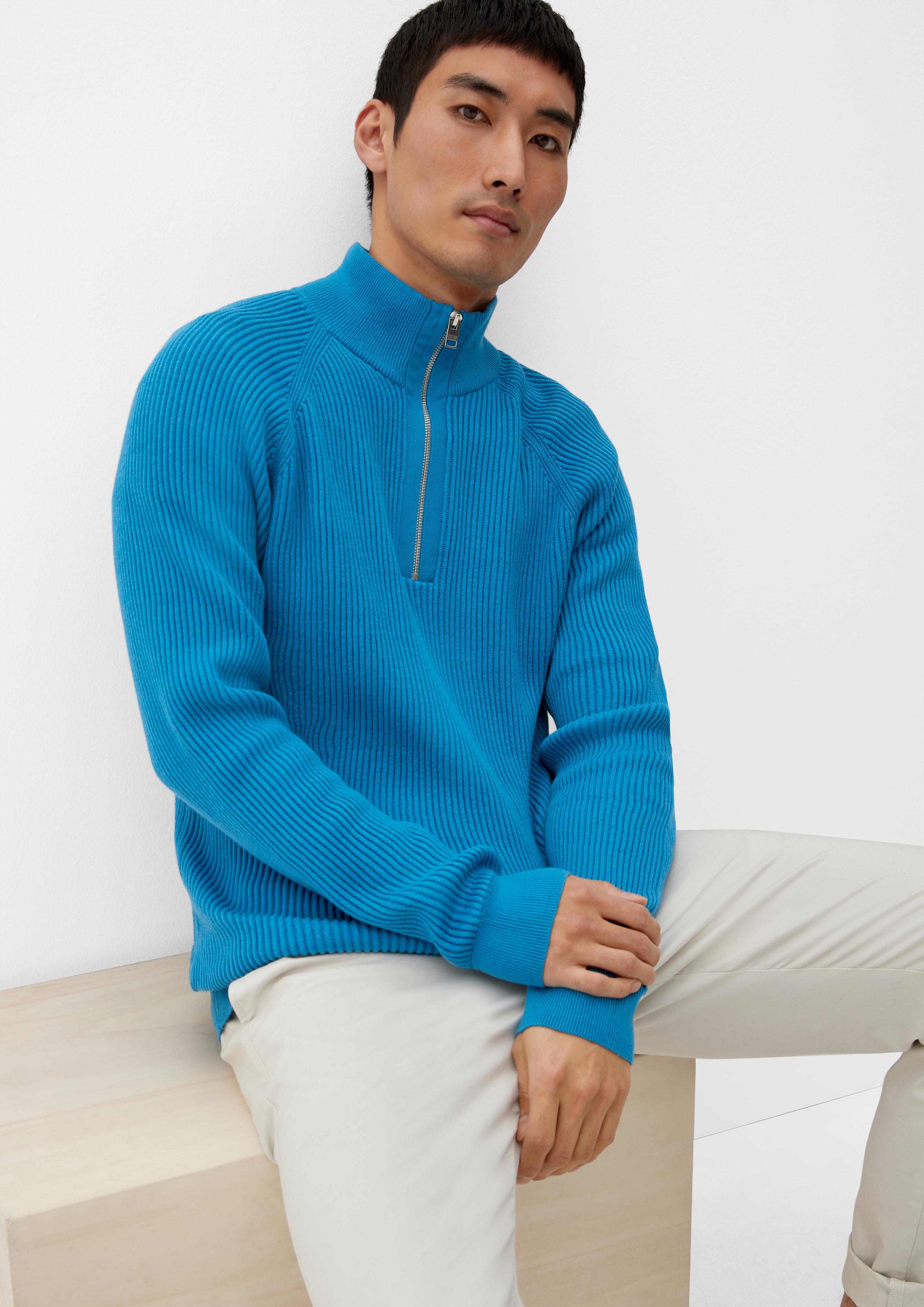 Strickpullover mit Half-Zip  2124529-6285