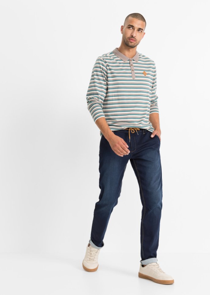 Regular Fit Sweat-Schlupfjeans, Tapered
