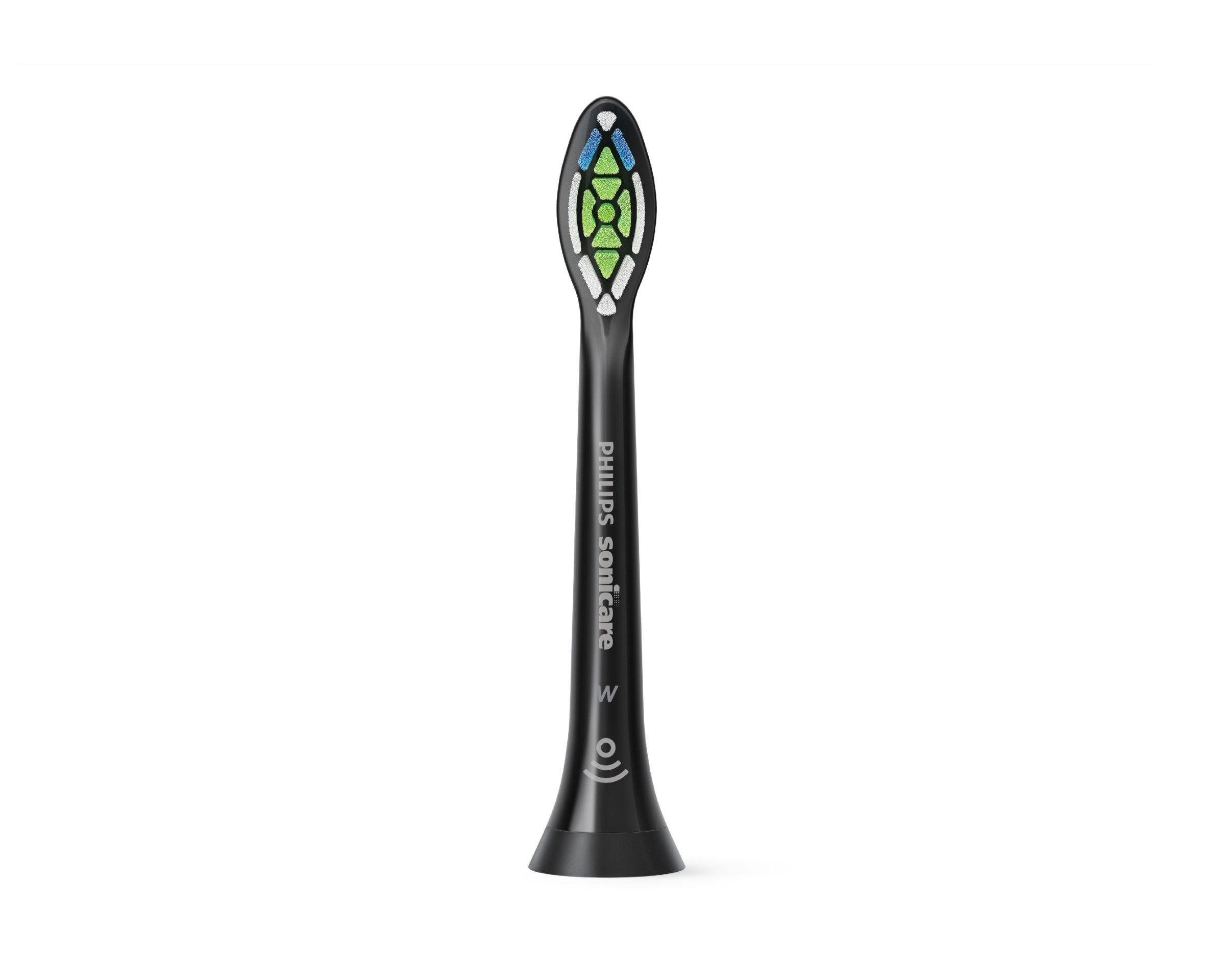 Philips Aufsteckbürsten Sonicare W Optimal White HX6064/11 (4 Stück) schwarz, Packung, 4 Stück, 4 Stück