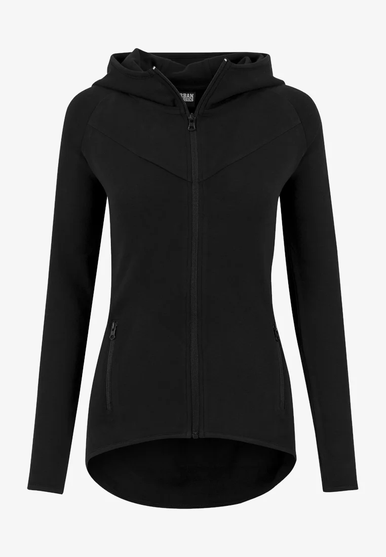 Sudadera con capucha y cremallera para mujer Urban Classics ATHLETIC INTERLOCK - Sudadera con cremallera