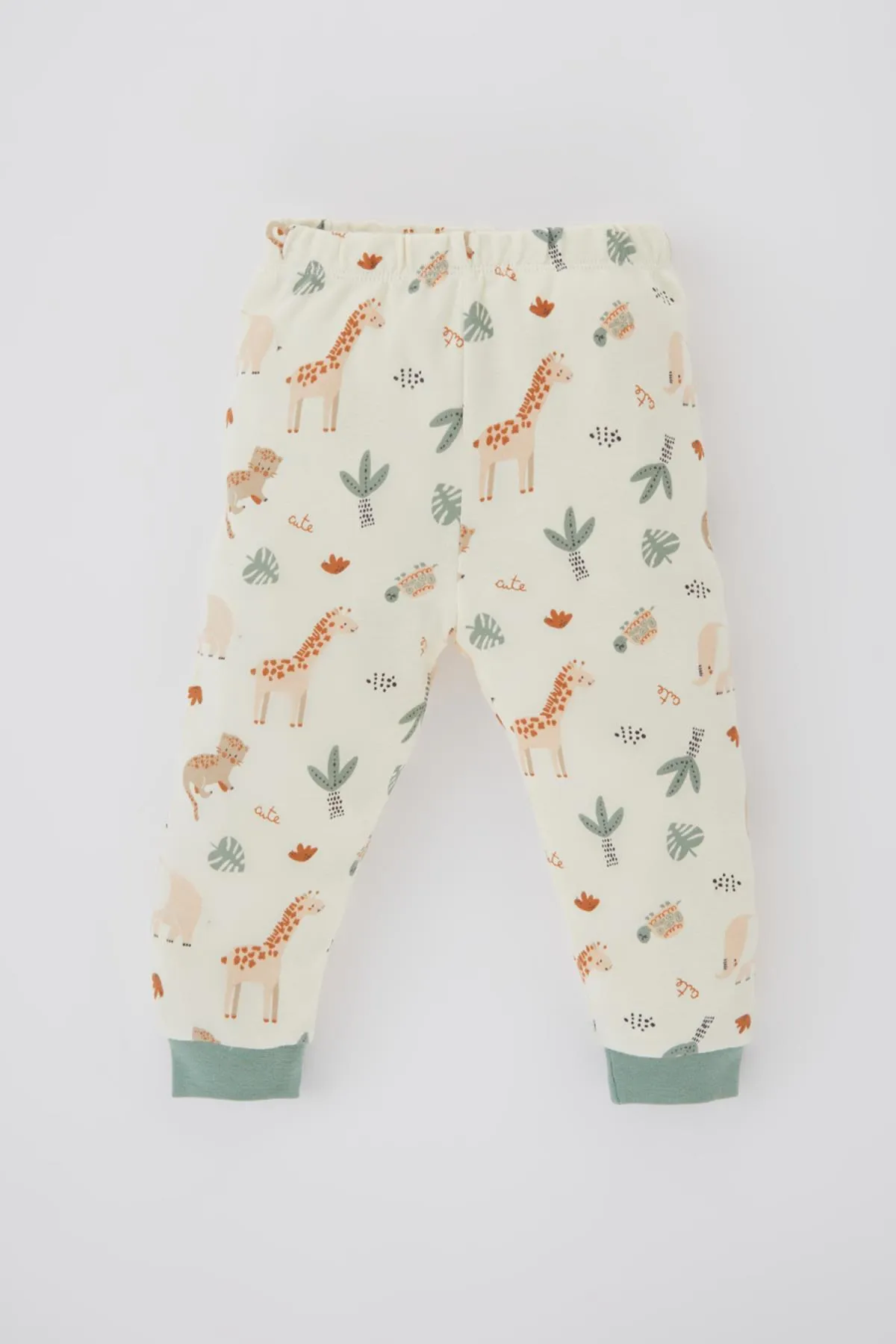 DeFacto  Langarm-Pyjama-Set mit Safari-Aufdruck für Babys