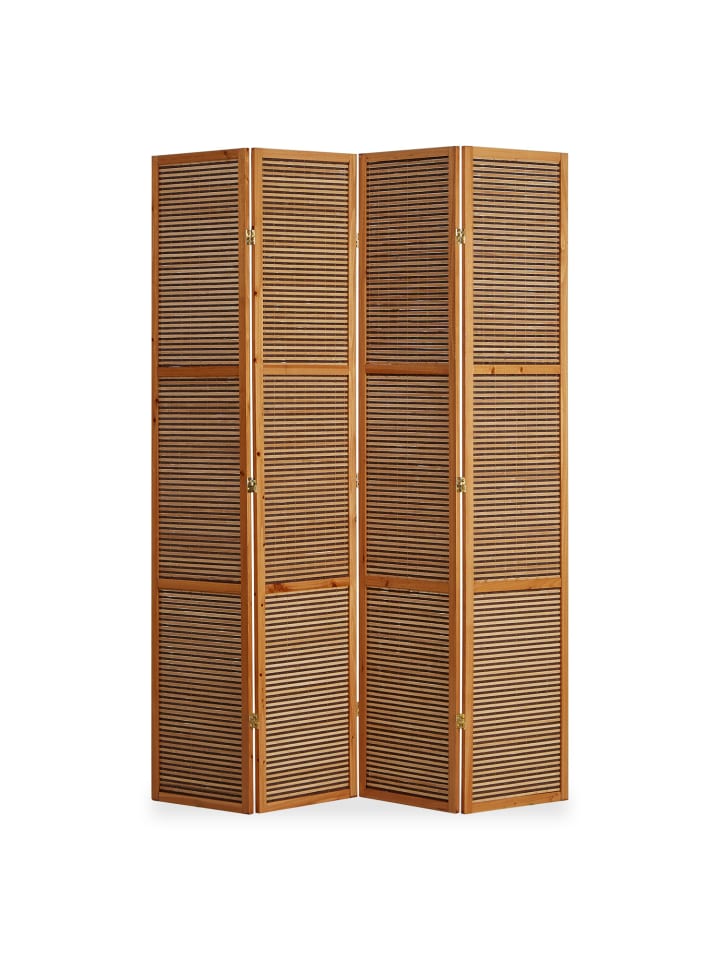 Homestyle4u Paravent 4-tlg. Sondergröße 200x160 cm in Braun günstig kaufen onesize