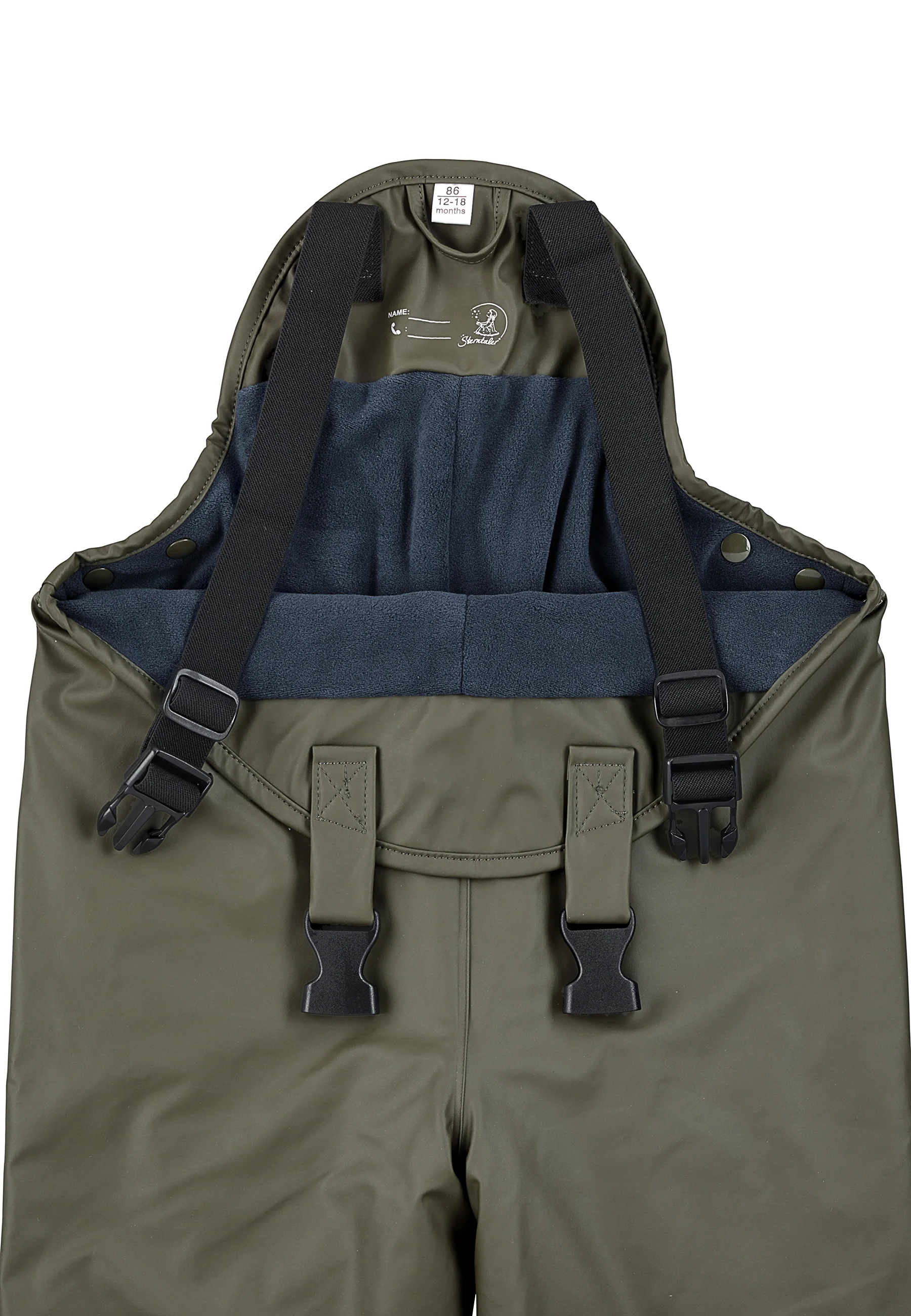 Regenhose Kinder, gefüttert mit Reflexstreifen