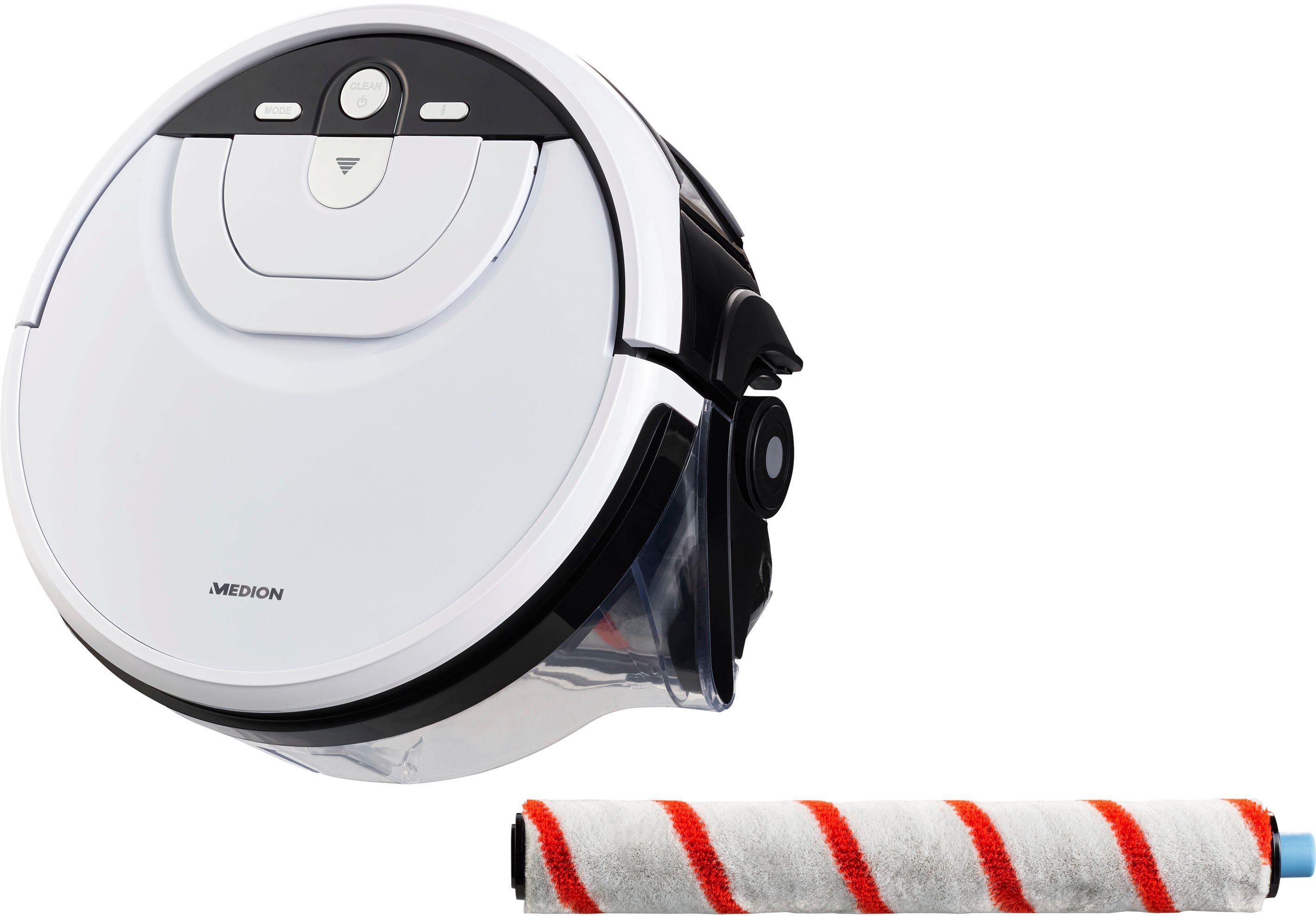 Medion® Wischroboter MD 20053, 25 W, getrennter Frischwasser- und Abwassertank