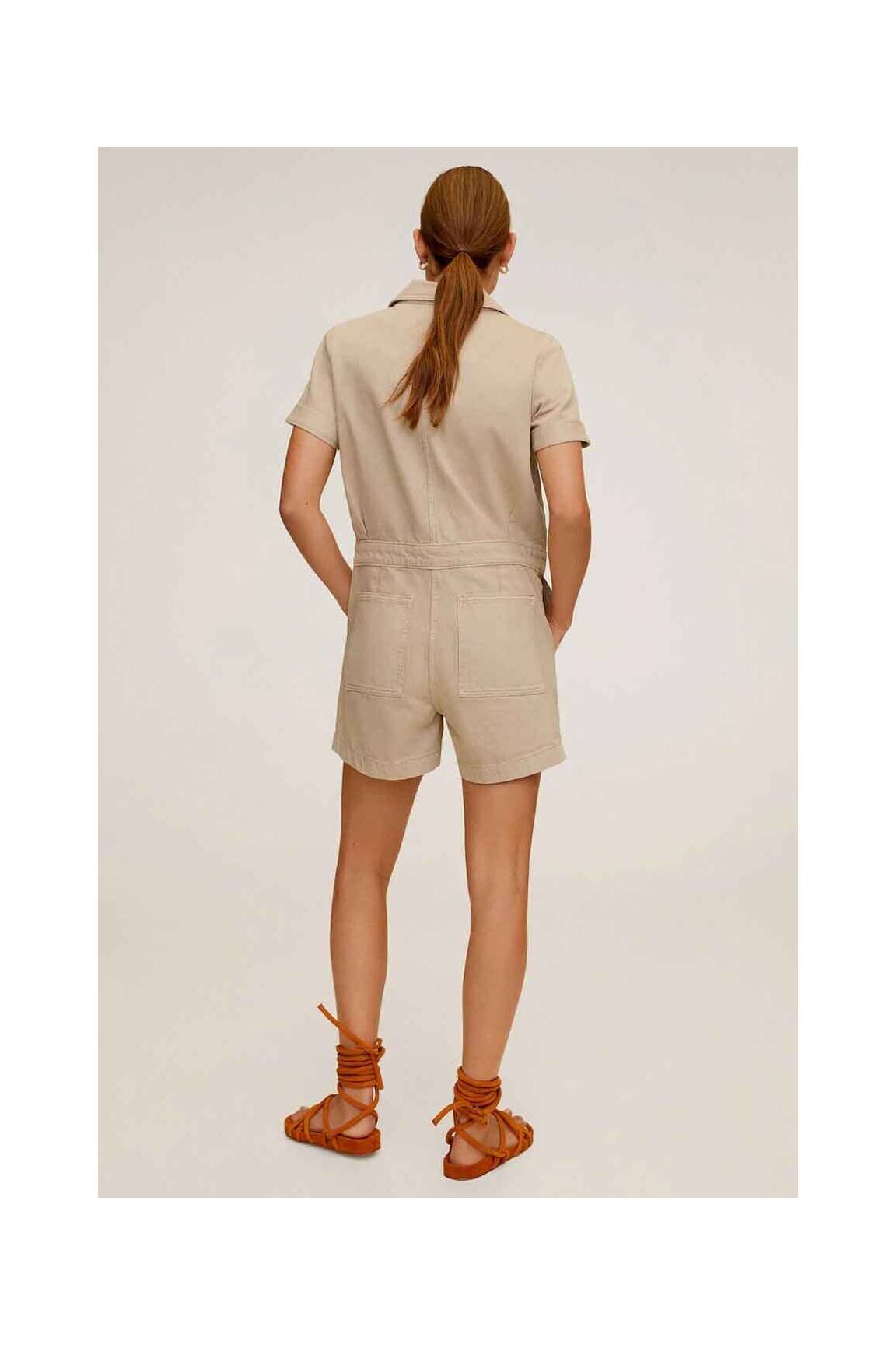 Mango Combi Shorts Femme couleur beige