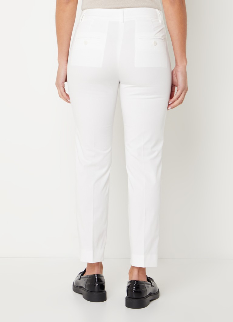 MaxMara Cecco mid waist slim fit cropped chinos with piped pockets
