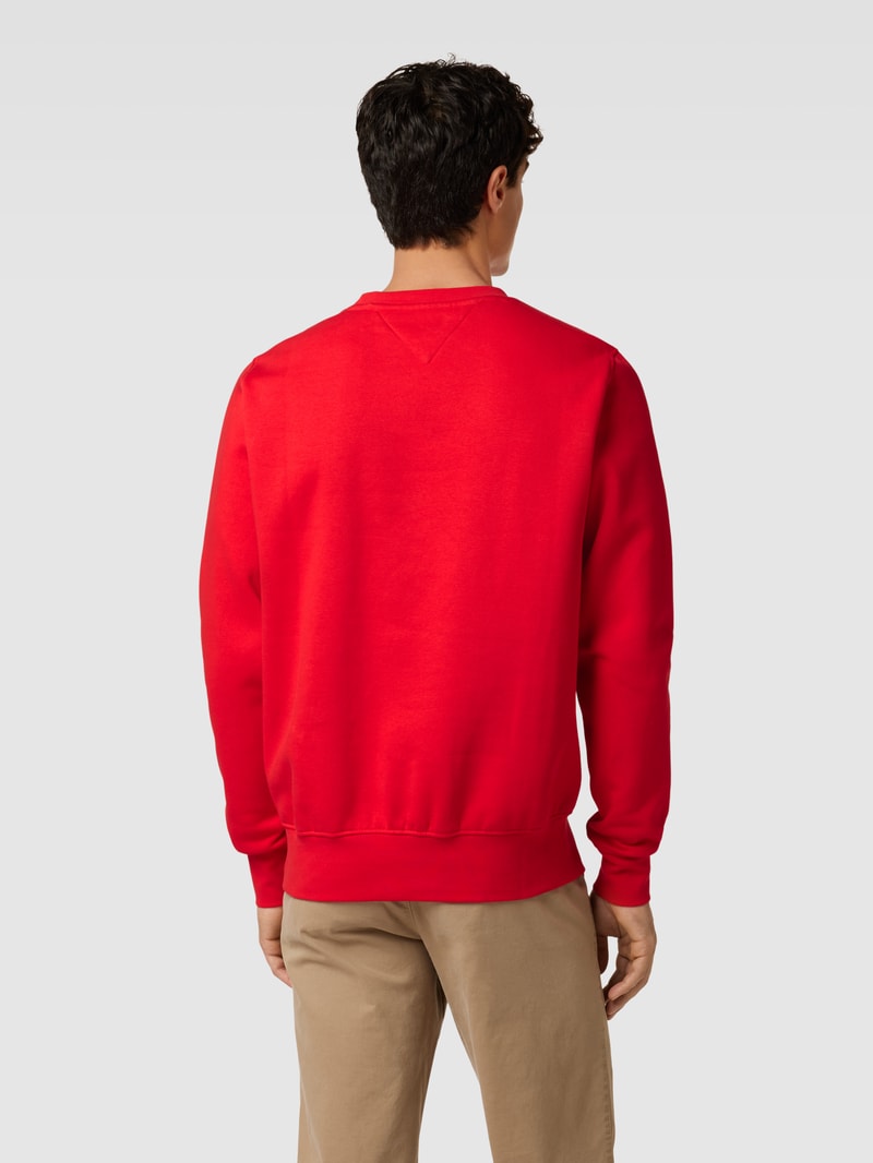 Sweatshirt mit Label-Stitching c in rot