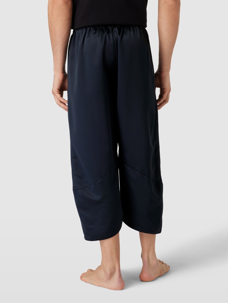Pyjama-Hose mit Label-Detail Modell 'DELUXE' in dunkelblau