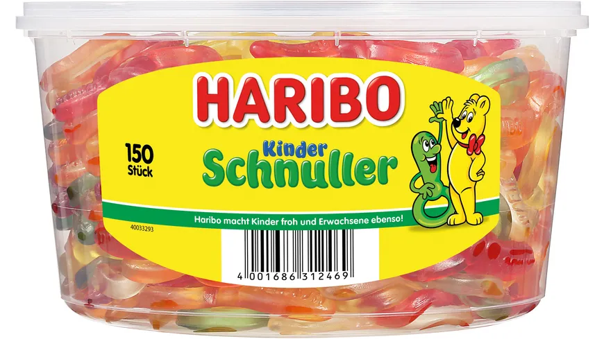 Haribo Fruchtgummi Kinder-Schnuller Runddose 1200 g