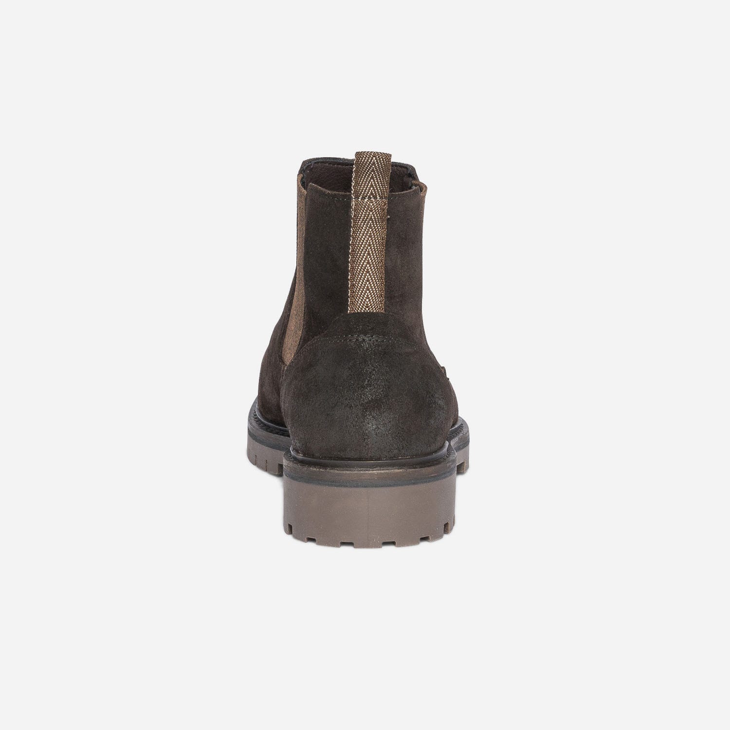 Chelsea boots marron éco-conçu en cuir velours