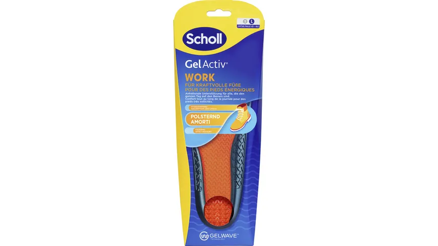 Scholl GelActiv Einlegesohlen WORK Größe L 40-46