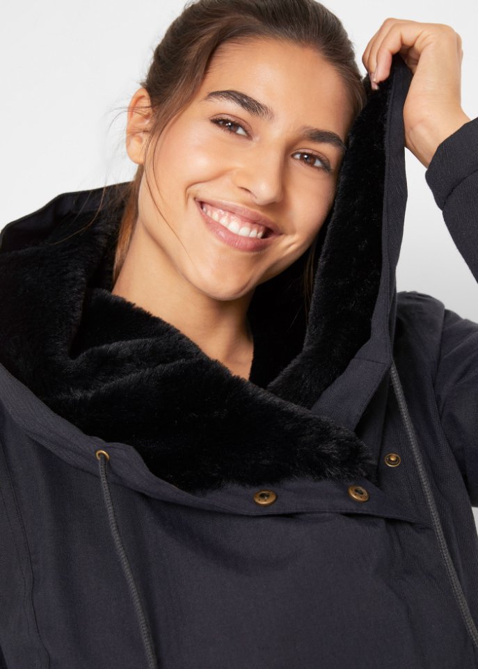 Funktions-Parka mit Teddyfleece