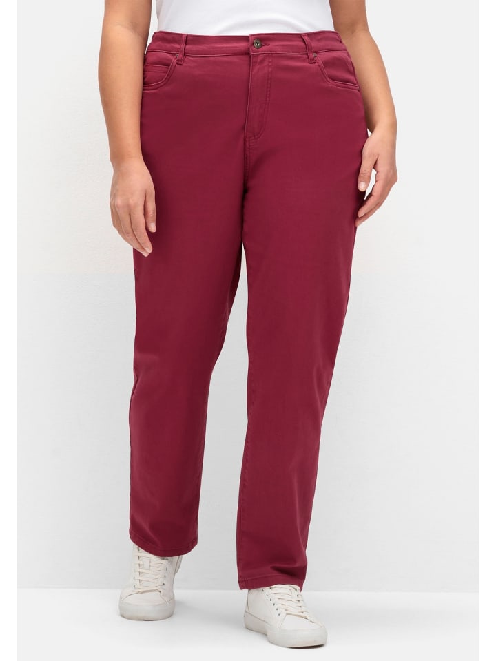 sheego Jeans in bordeaux günstig kaufen