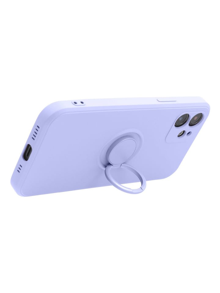 COFI 1453 Silikon Ring Handyhülle Schutzhülle für Smartphone Bumper in Violett günstig kaufen S