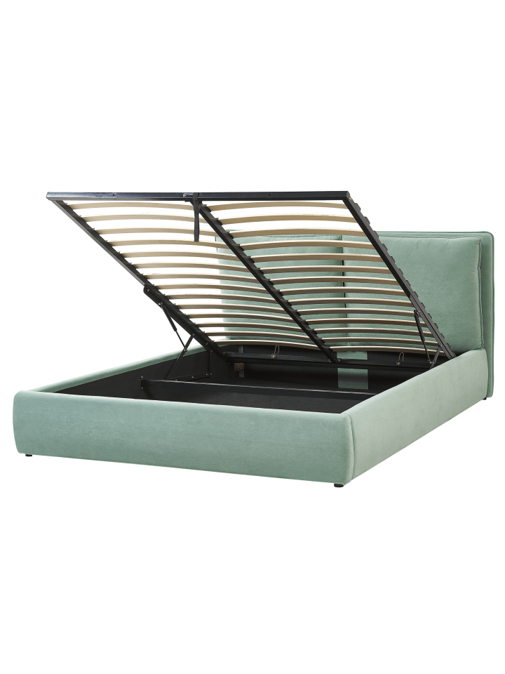 Beliani Doppelbett BAJONNA in Grün - (W) 184 x (H) 102 x (L) 235 cm günstig kaufen onesize