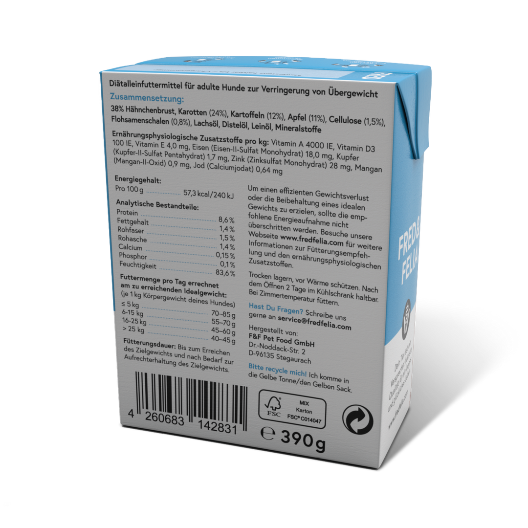 Fred & Felia Hundenassfutter Fred & Felia FRED VET Adipositas 10x390g