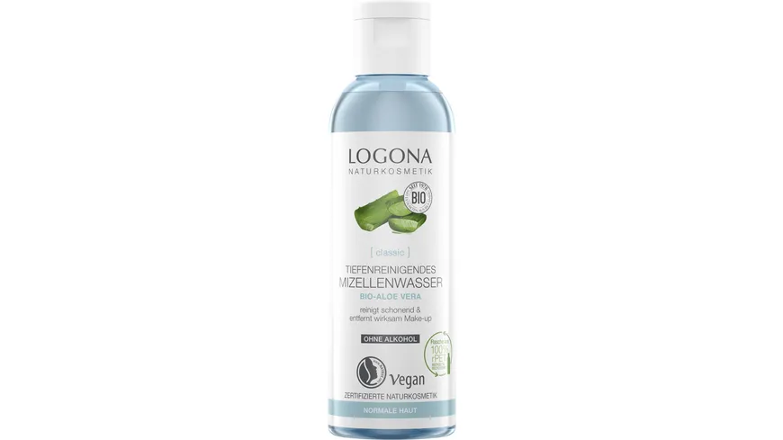 LOGONA CLASSIC Tiefenreinigendes Mizellenwasser Bio-Aloe Vera 125 ml