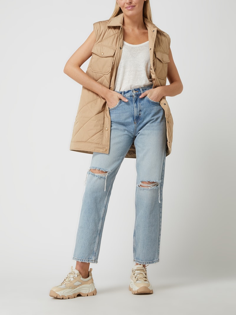 Steppweste mit Umlegekragen Modell 'Tinna' in camel