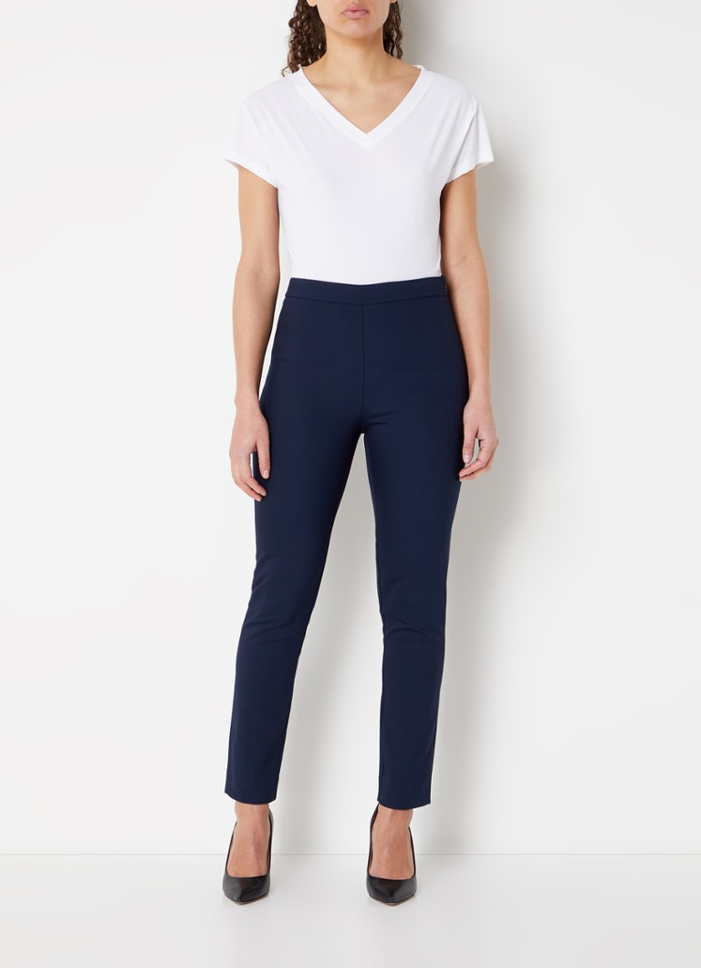 Pantaloni LKBennett Evan cu talie înaltă și croială slim, cu buzunare aplicate
