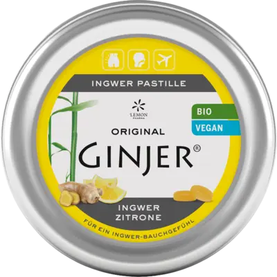 INGWER GINJER Pastillen Bio Zitrone  40 g  Pastillen