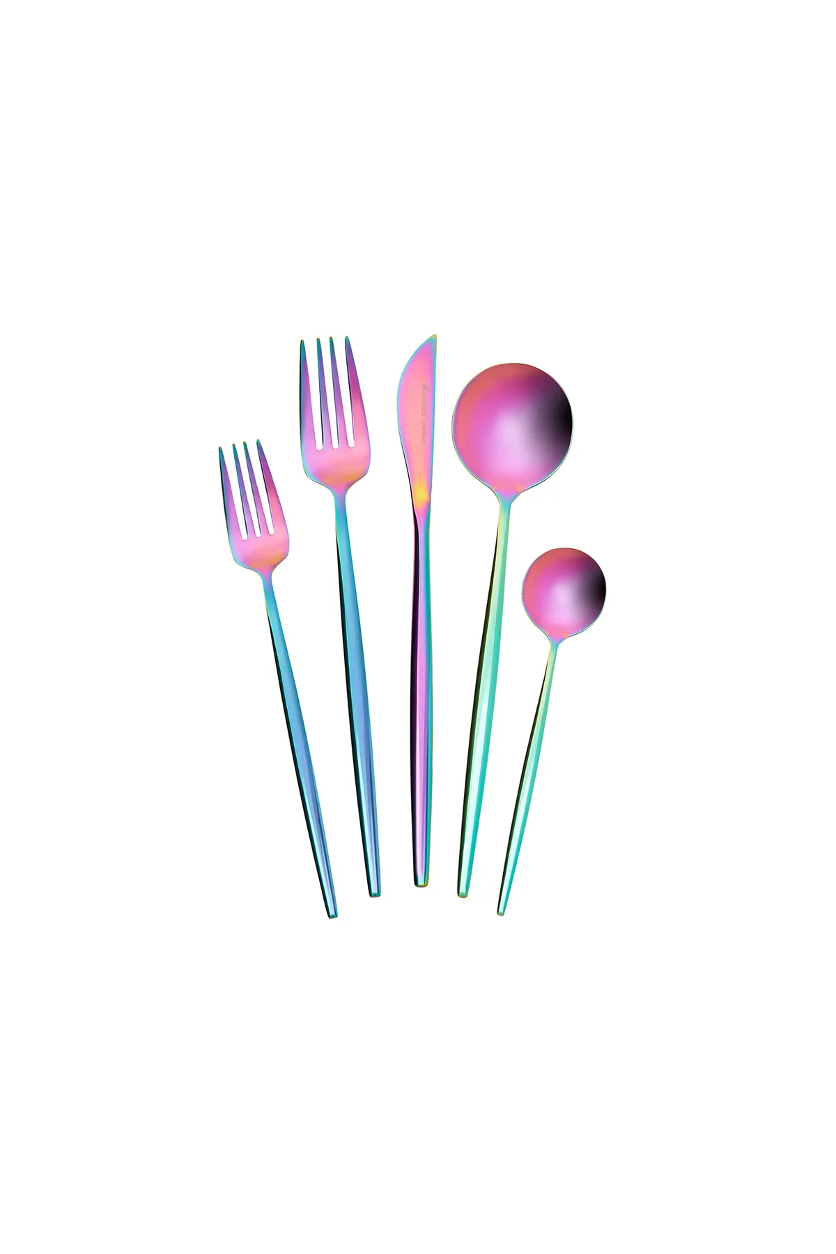 Karaca  Orion Matte Rainbow 30-tlg Besteck für 6 Personen Besteck Messer