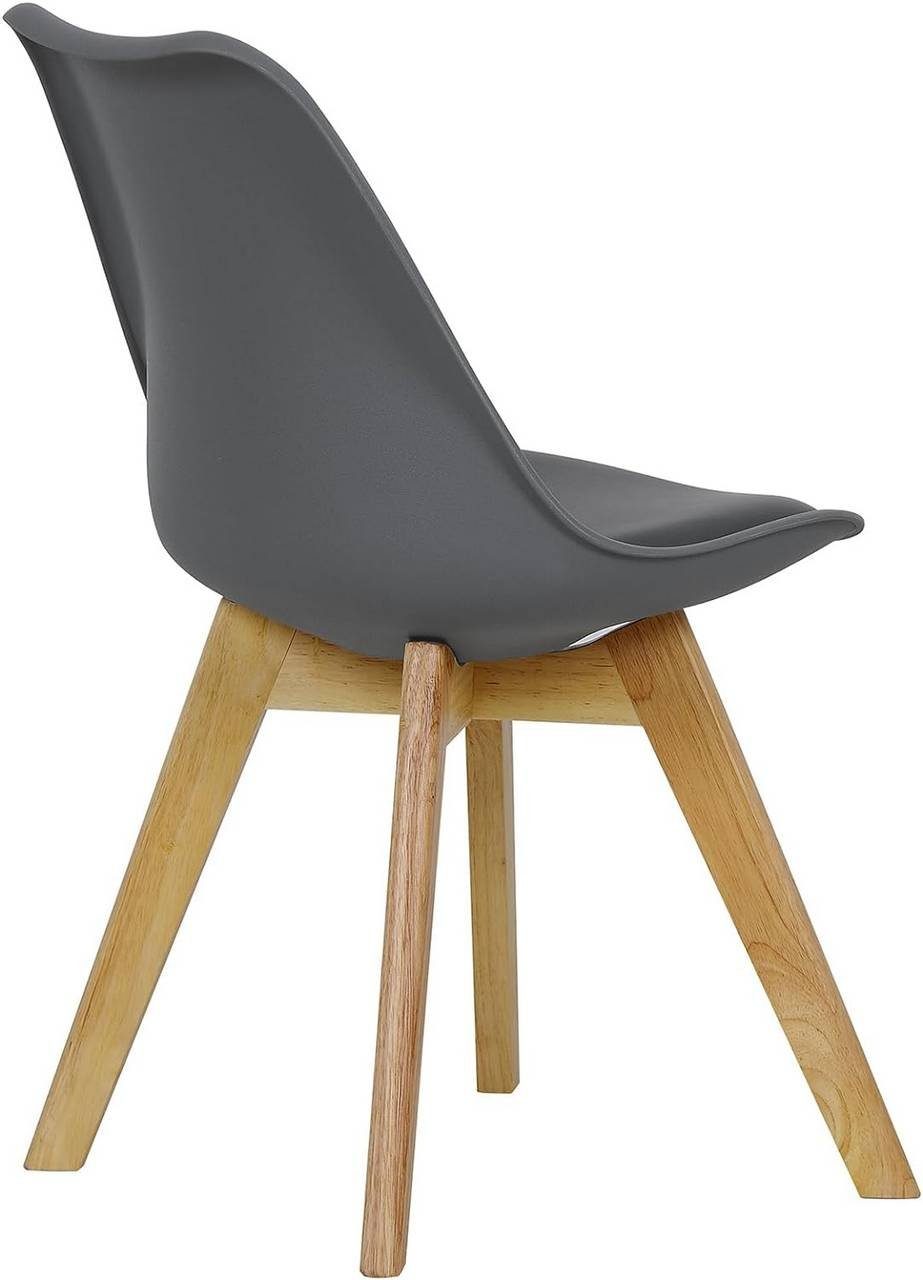 Woltu Esszimmerstuhl (Set, 4 St), Design Stuhl Kunstleder Holz