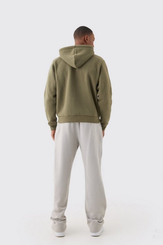 Kastiger Hoodie mit Reißverschluss