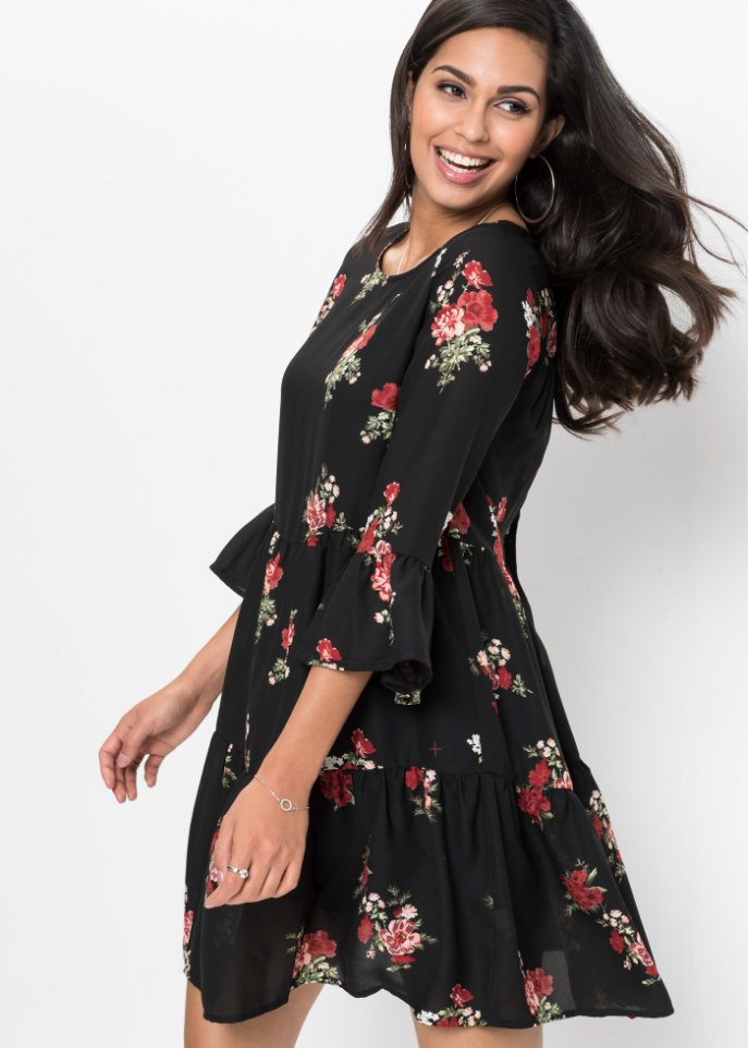 Kleid mit Volants