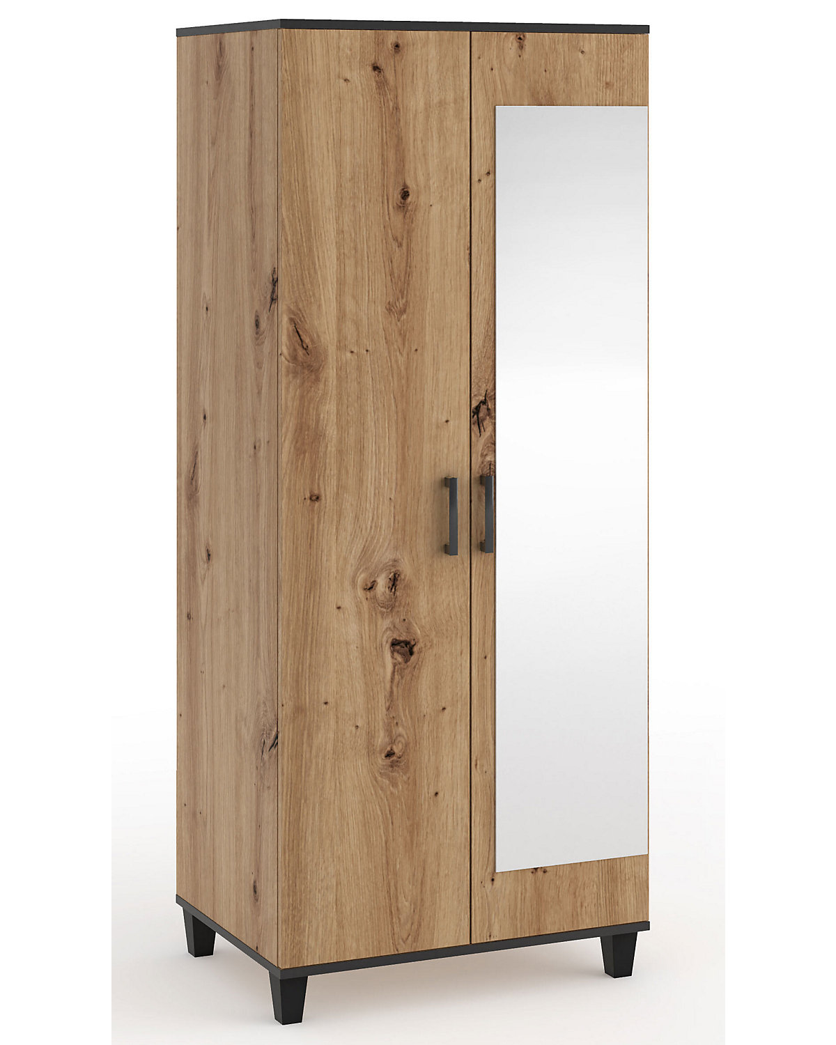 Kleiderschrank Drehtürenschrank Pola 80x56x193cm Artisan Eiche 2-türig