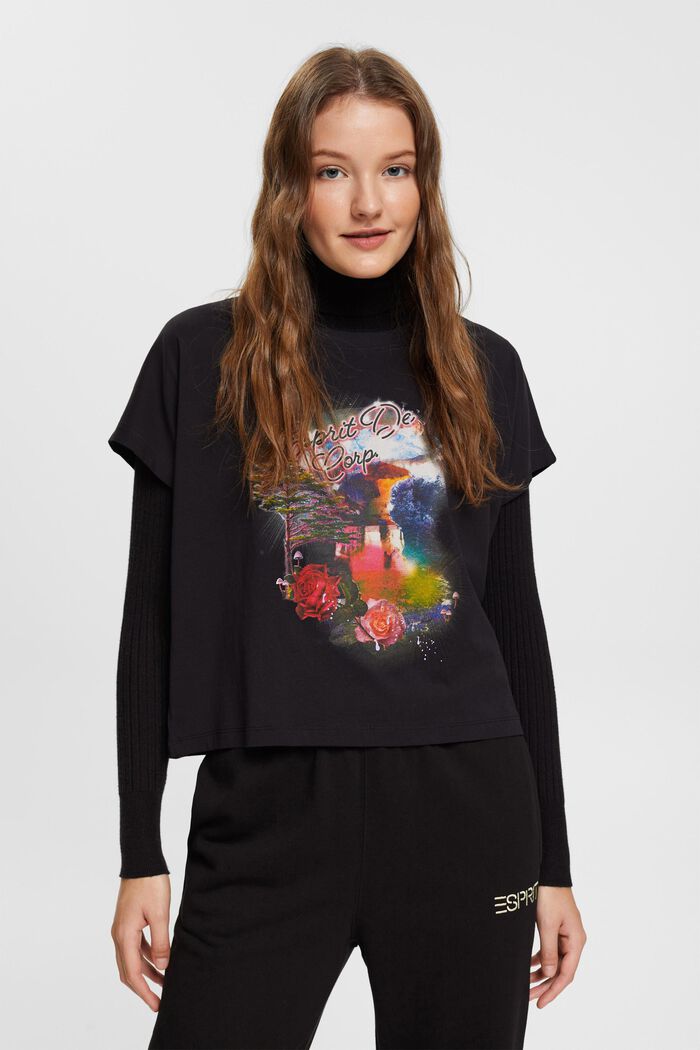 T-Shirt mit Print, 100 % Baumwolle