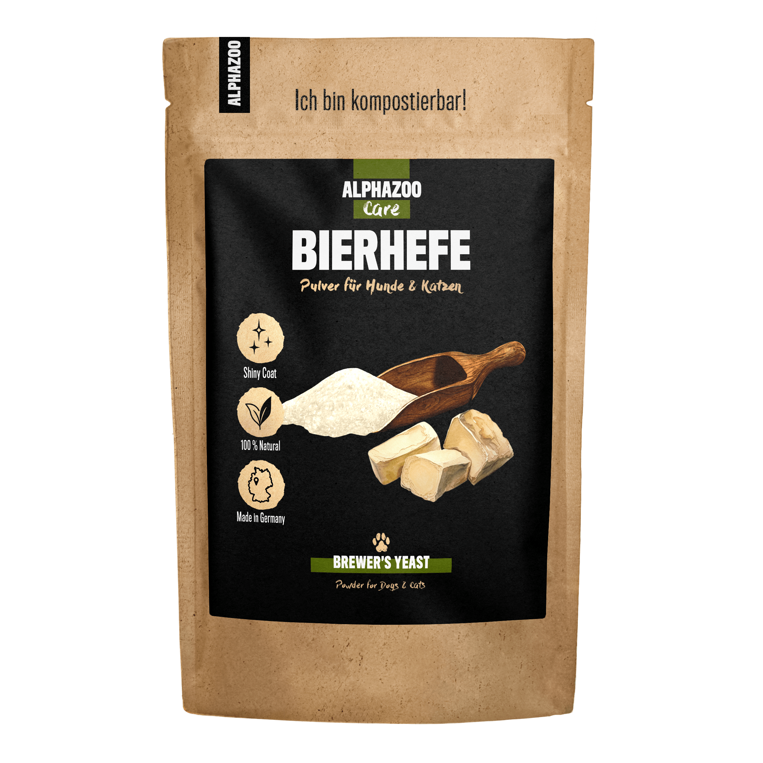 ALPHAZOO Ergänzungsfutter & Aufzucht ALPHAZOO Bierhefe-Pulver für Hunde und Katzen 750 g