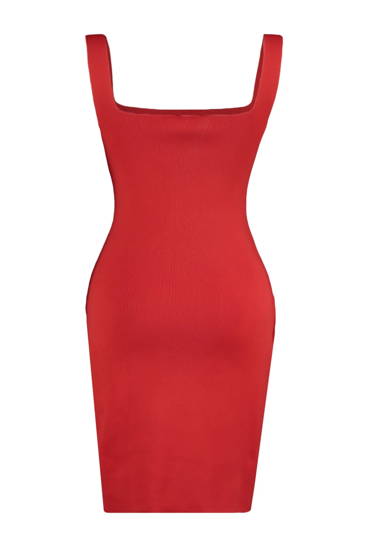 Trendyol Curve  Rotes Strickkleid mit Trägern TBBAW23AH00024