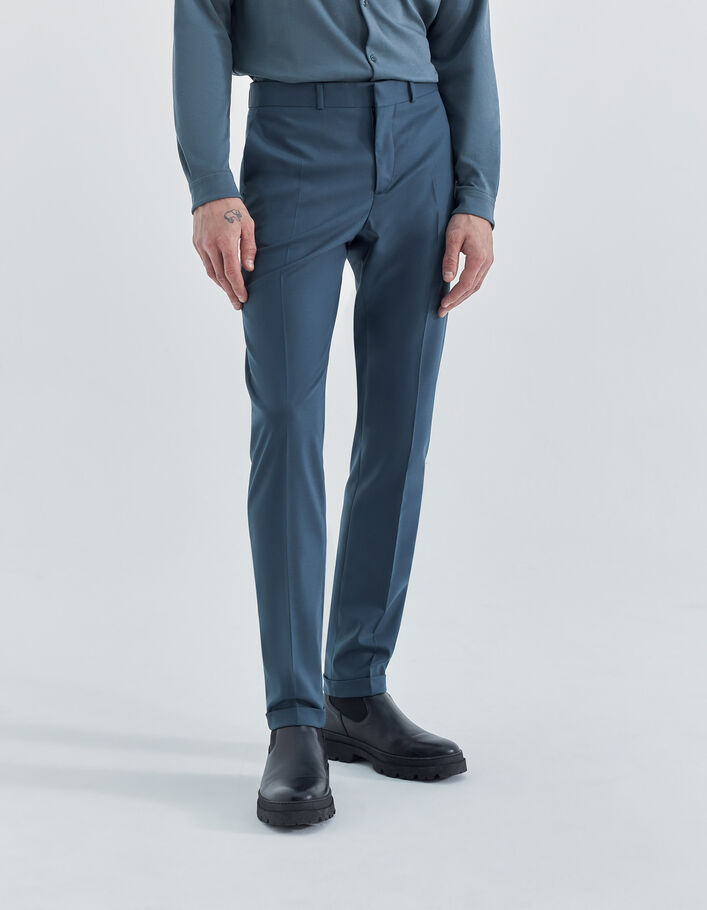 Pantalon de costume acier en twill TRAVEL SUIT Homme