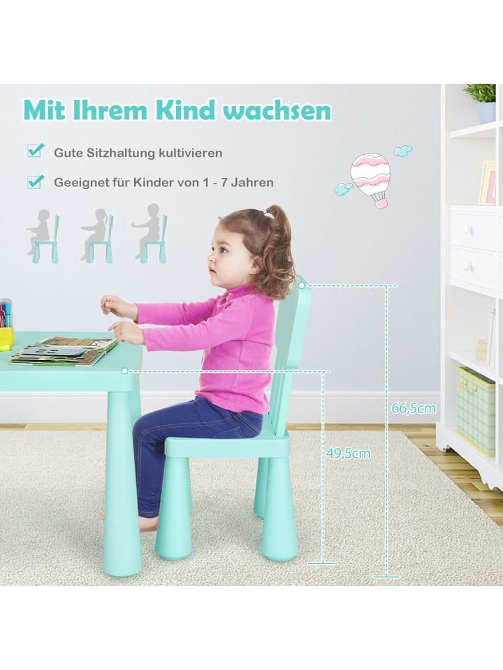 COSTWAY Sitzgruppe 3 tlg. Set in Grün günstig kaufen onesize