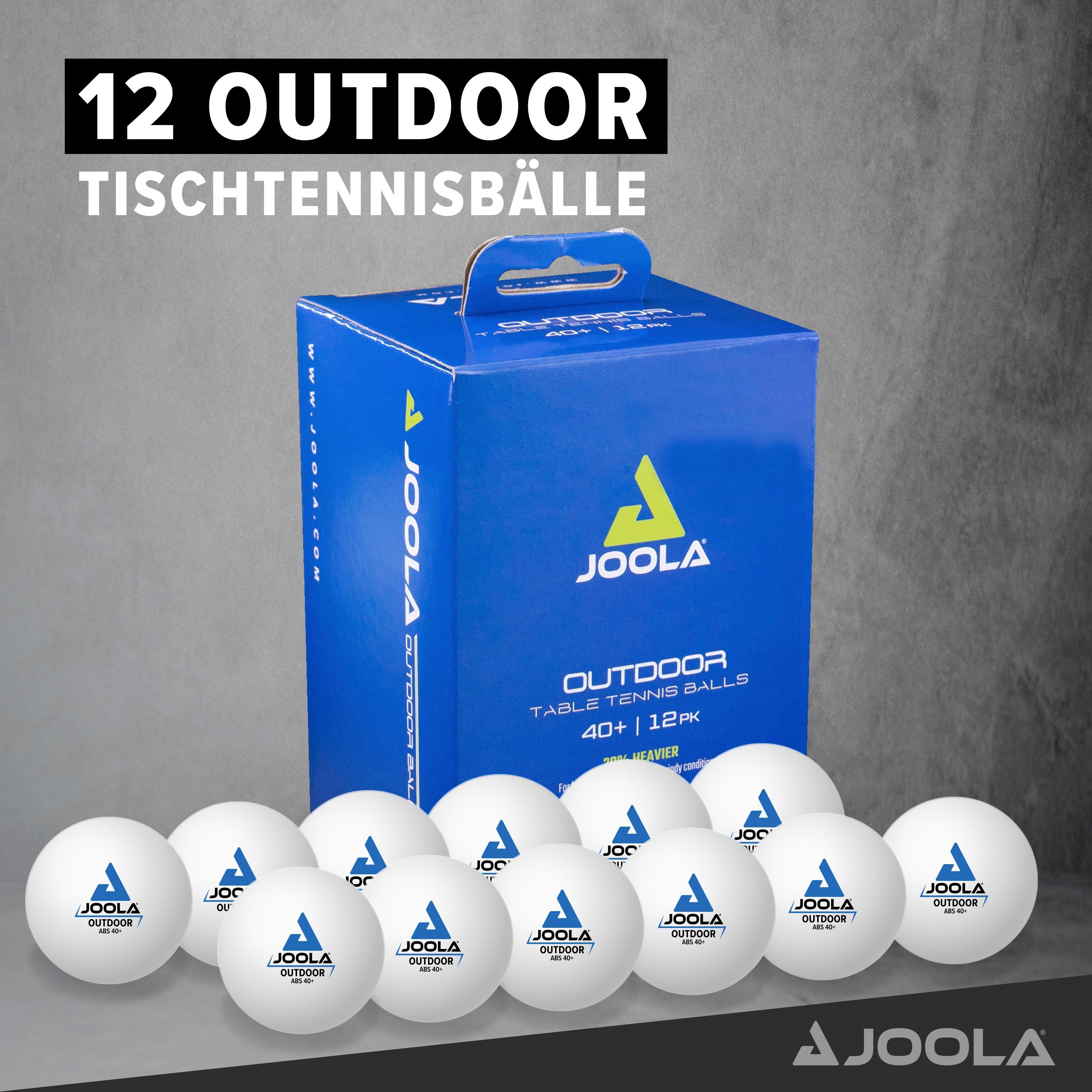 Joola Tischtennisball Outdoor Ball (Packung, 12er-Pack)