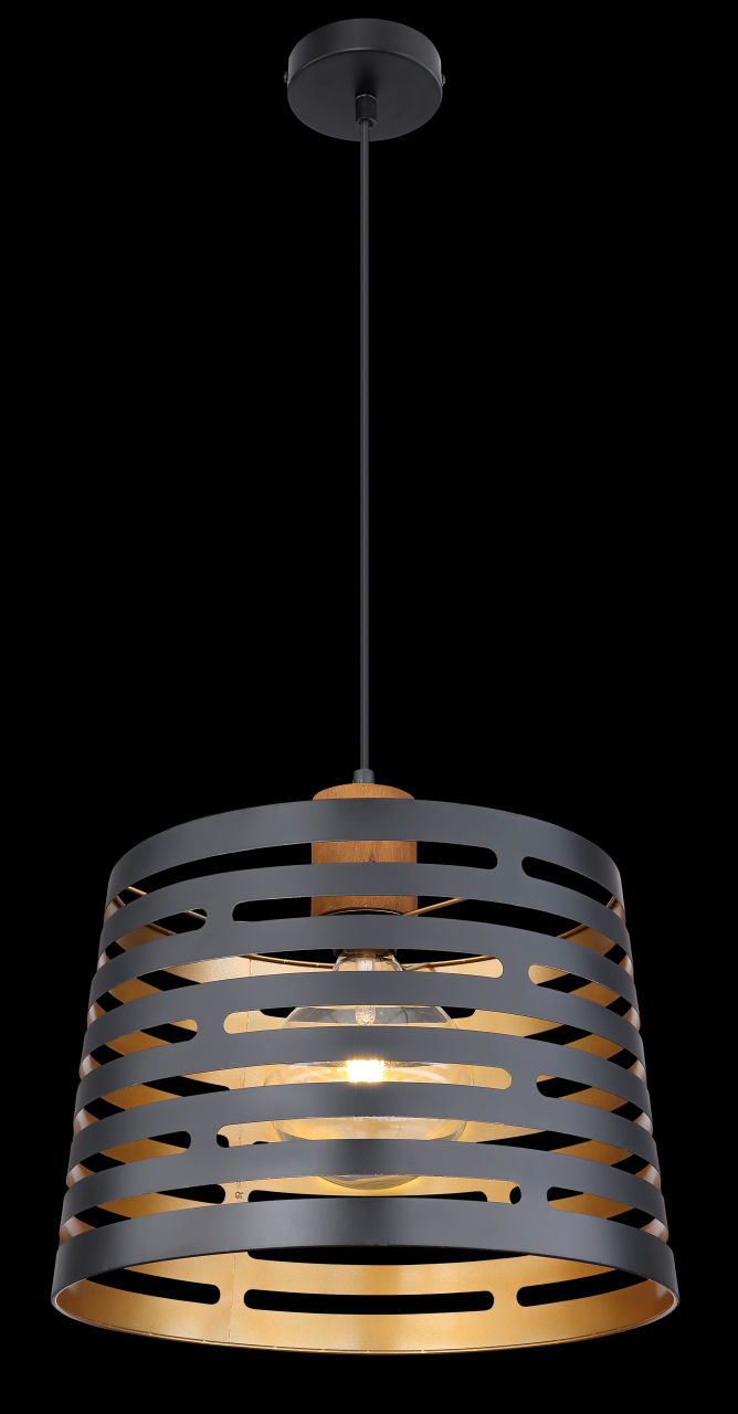 Globo Lighting - ABLONA - Hängeleuchte Metall schwarz matt, 1x E27