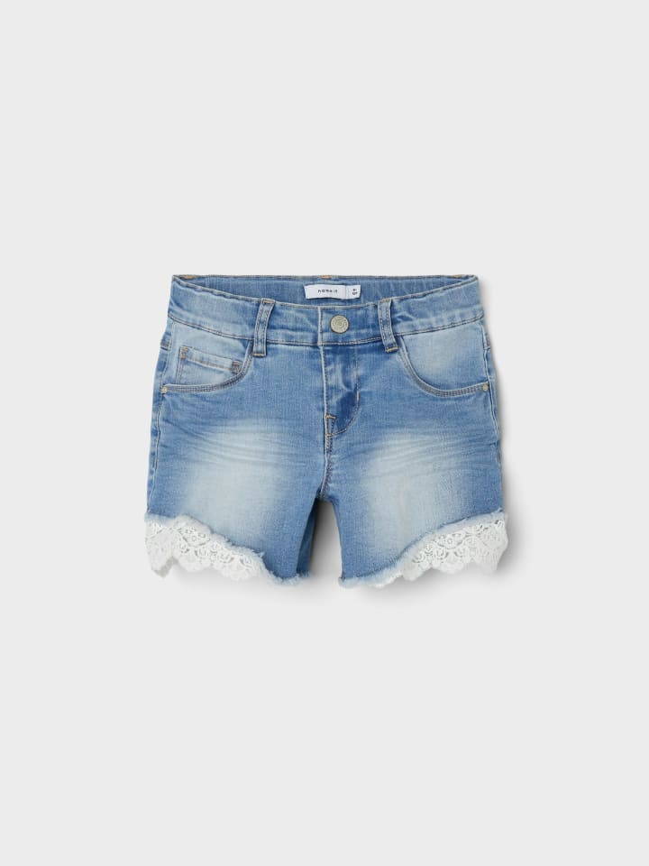 name it Jeanshorts in medium blue denim günstig kaufen