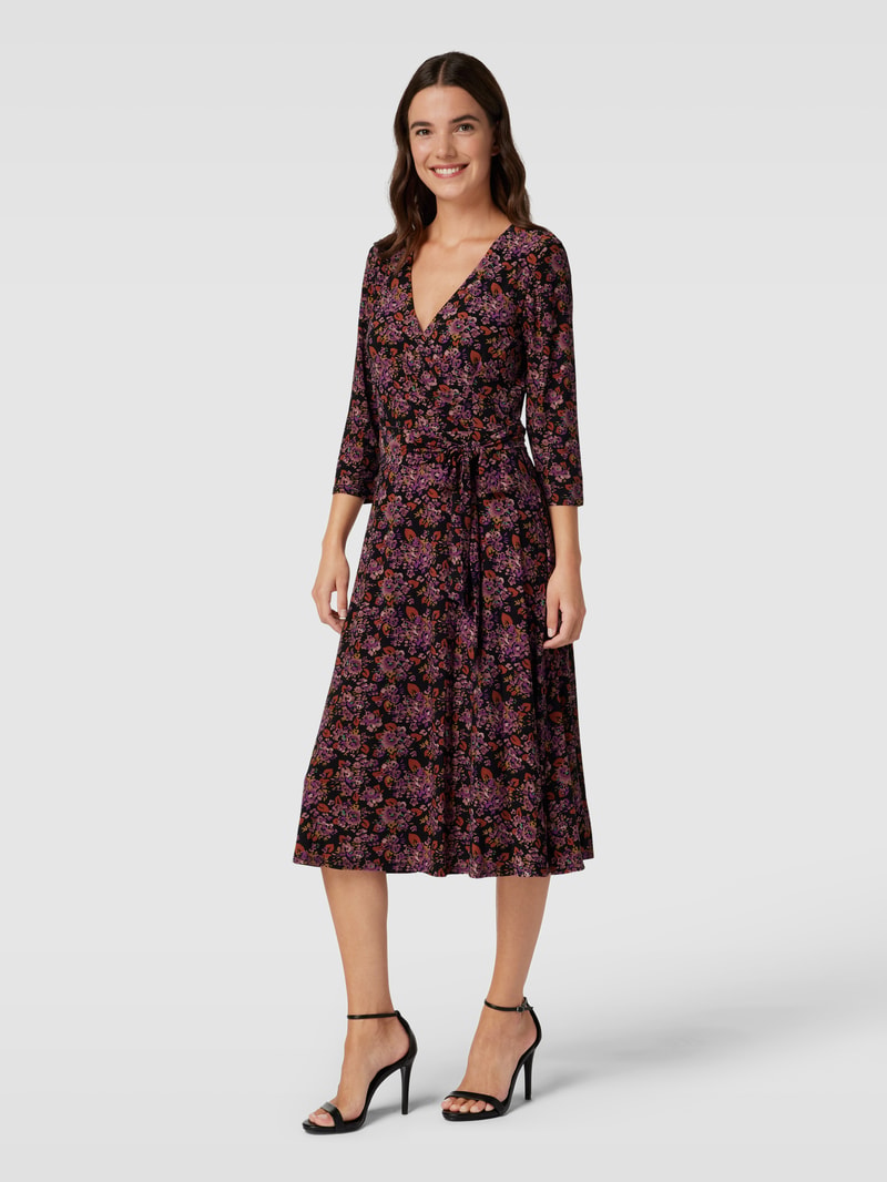 Kleid mit Allover-Muster Modell 'CARLYNA' in lila
