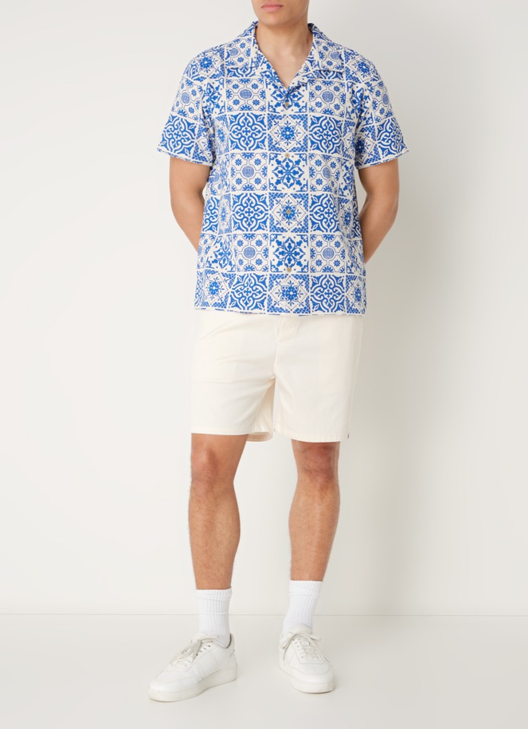 Camicia Les Deux Tile dalla vestibilità classica con stampa e taschino sul petto.