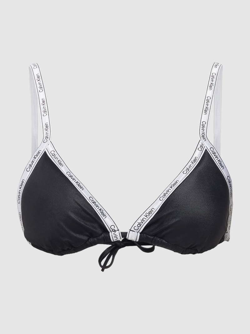 Bikini mit Label-Print Modell 'TRIANGLE' in schwarz