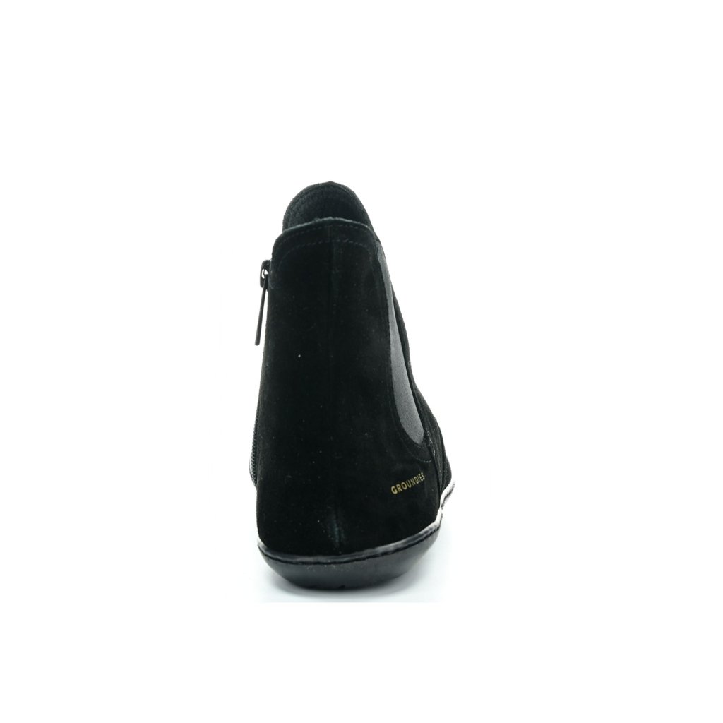Groundies Camden Mid Black schwarze Chelsea-Barfußschuhe