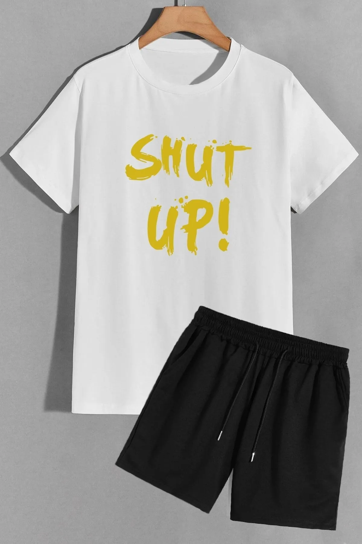 trendypassion  Shut Up Shorts T-Shirt-Trainingsanzug-Set