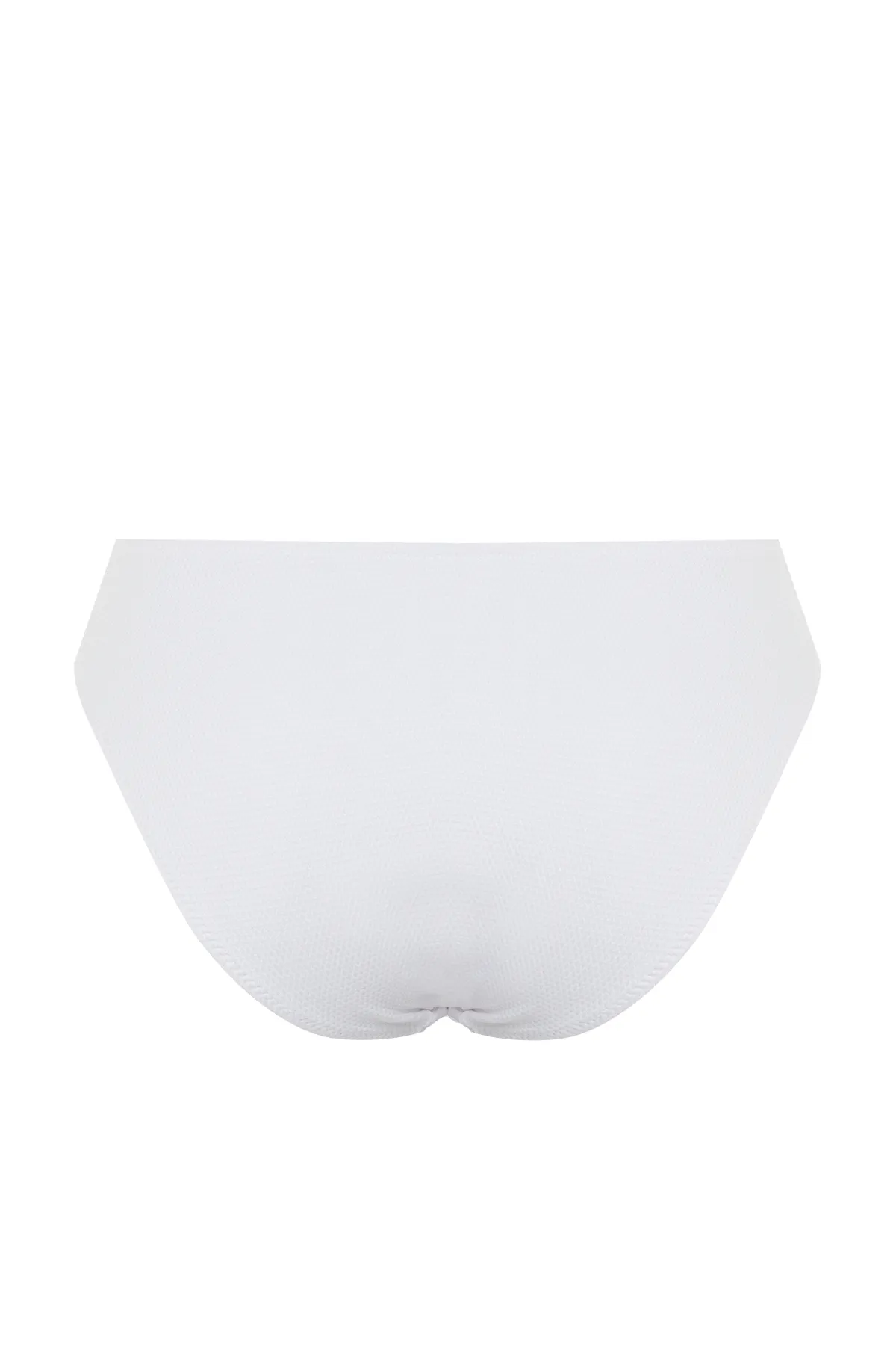 Trendyol Collection  Weiße strukturierte reguläre Bikinihose TBESS24BA00094