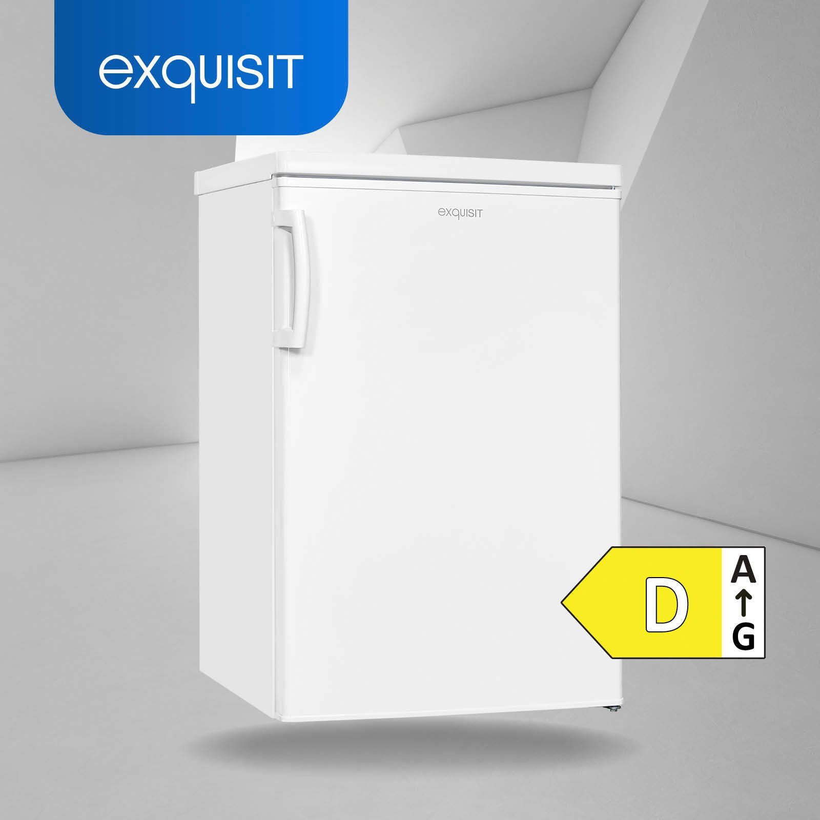 exquisit Kühlschrank KS16-4-HE-040D weiss, 85 cm hoch, 55 cm breit
