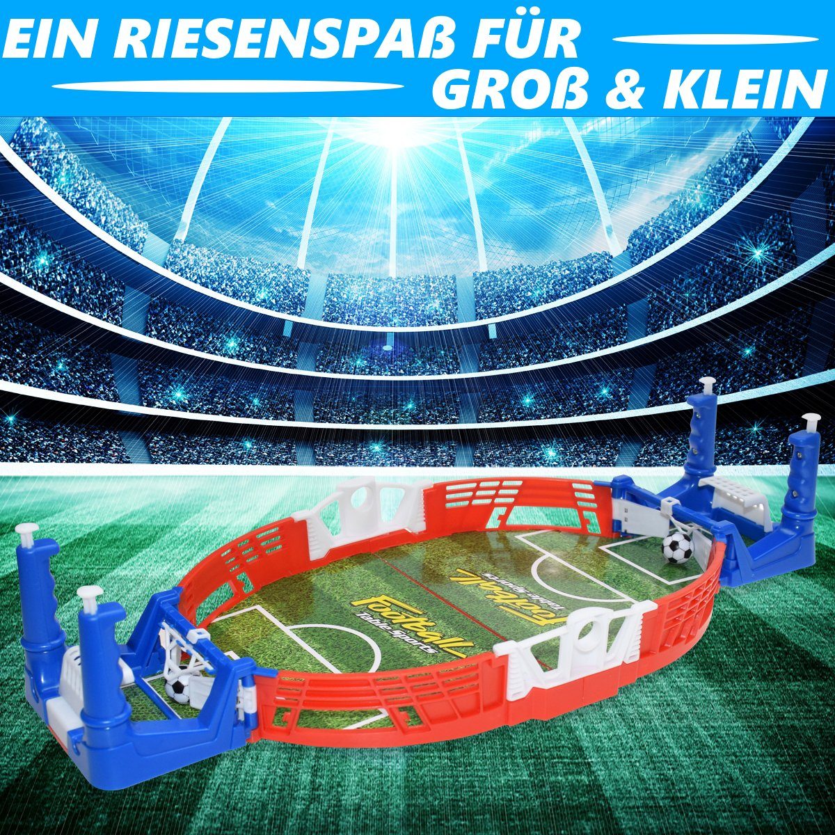 MAVURA Mini-Tischkicker FOOTKICKS Mini Fußball Tischkicker Duell Kicker Tisch Flipper, Tischfußball Fußballtisch klein